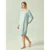 GYS Women’s Bamboo Viscose Cooling Nightgown for Hot Flashes(Aqua Blue)