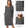 GYS Women’s Bamboo Viscose Cooling Nightgown for Hot Flashes(Charoal)