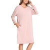GYS Women’s Bamboo Viscose Cooling Nightgown for Hot Flashes(Dusty Orchid)