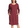 GYS Women’s Bamboo Viscose Cooling Nightgown for Hot Flashes(Wine)