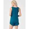 GYS Women’s Bamboo Viscose Cooling Tank Pajama Set(Teal Blue)