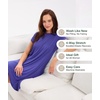 GYS Women’s Bamboo Viscose Crew Neck Nightgown, Cooling for Hot Flashes(Blue Violet)