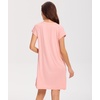 GYS Women’s Bamboo Viscose Crew Neck Nightgown, Cooling for Hot Flashes(Dusky Pink)