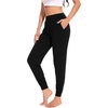 GYS Women’s Bamboo Viscose Jogger Pajama Pants(Black)