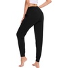 GYS Women’s Bamboo Viscose Jogger Pajama Pants(Black)