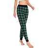 GYS Women’s Bamboo Viscose Jogger Pajama Pants(Black Green Plaid)