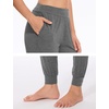 GYS Women’s Bamboo Viscose Jogger Pajama Pants(Dark Heather Grey)