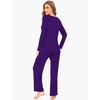 GYS Women’s Bamboo Viscose Long Sleeve Pajamas Set(A- Purple)