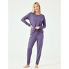 GYS Women’s Bamboo Viscose Pajama Set, Cooling for Hot Flashes(Air Purple)