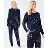 GYS Women’s Bamboo Viscose Pajama Set, Cooling for Hot Flashes(Blue Stars)