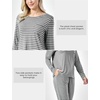 GYS Women’s Bamboo Viscose Pajama Set, Cooling for Hot Flashes(Heather Grey Stripe)