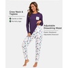GYS Women’s Bamboo Viscose Pajama Set, Cooling for Hot Flashes(Purple Dots)