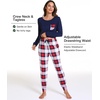 GYS Women’s Bamboo Viscose Pajama Set, Cooling for Hot Flashes(White Red Plaid)
