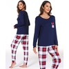 GYS Women’s Bamboo Viscose Pajama Set, Cooling for Hot Flashes(White Red Plaid)