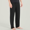 LazyCozy Bamboo Viscose Men’s Pajama Pants with Pockets Soft Lightweight Lounge Pants(Black)