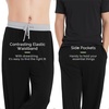 LazyCozy Bamboo Viscose Men’s Pajama Pants with Pockets Soft Lightweight Lounge Pants(Black)