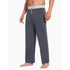 LazyCozy Bamboo Viscose Men’s Pajama Pants with Pockets Soft Lightweight Lounge Pants(Dark Grey)