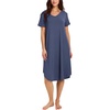 GYS Bamboo Viscose Nightgowns for Women Short Sleeve Sleep Shirt(Blue Ice)