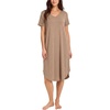 GYS Bamboo Viscose Nightgowns for Women Short Sleeve Sleep Shirt(Camel)