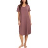 GYS Bamboo Viscose Nightgowns for Women Short Sleeve Sleep Shirt(Mauve)