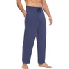 GYS Mens Bamboo Viscose Pajama Pants Sleep Lounge Bottoms(Grayish Blue)