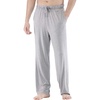 GYS Mens Bamboo Viscose Pajama Pants Sleep Lounge Bottoms(Heather Grey)