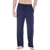GYS Mens Bamboo Viscose Pajama Pants Sleep Lounge Bottoms(Navy)