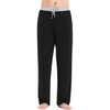 LazyCozy Bamboo Viscose Men’s Pajama Pants with Pockets Soft Lightweight Lounge Pants(Black)