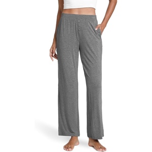 GYS Bamboo Viscose Pajama Pants for Women, Ultra-Soft Lightweight Bottoms(Dark Heather Grey)