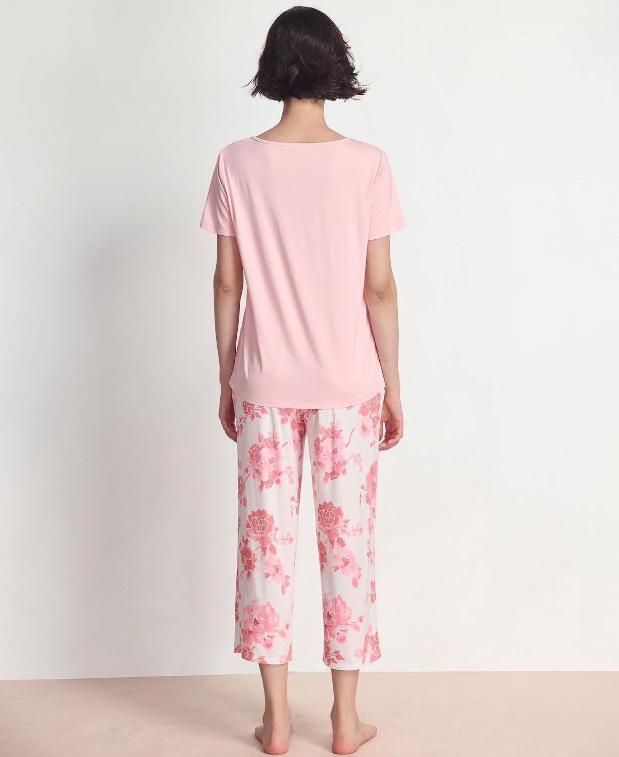 image:imageGYS Bamboo Viscose Pajama Set for Women Cooling MoistureWicking SleepwearPeony