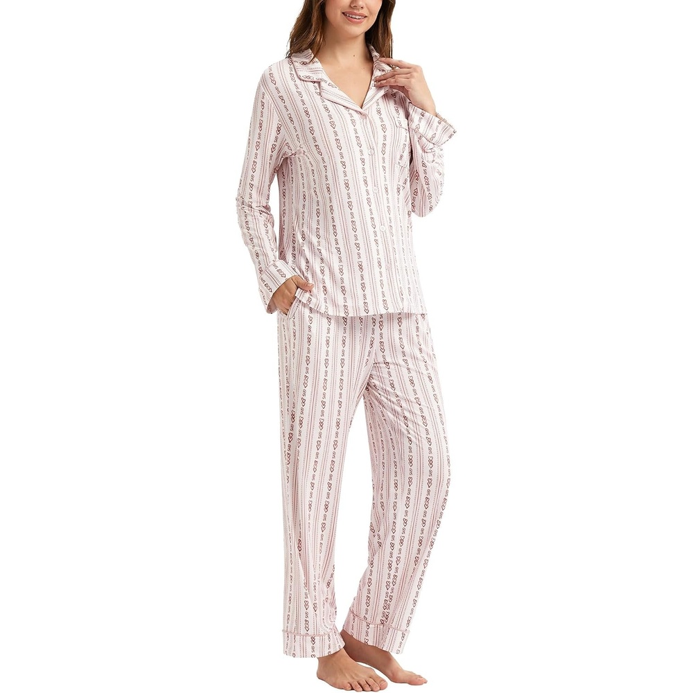 image:imageGYS Bamboo Viscose Long Sleeve Pajamas for WomenEndless Love