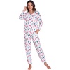GYS Bamboo Viscose Cooling Long Sleeve Pajamas for Women(Deep Pink Dots)