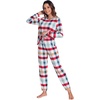 GYS Bamboo Viscose Cooling Long Sleeve Pajamas for Women(Green Plaid)