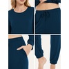 GYS Bamboo Viscose Cooling Long Sleeve Pajamas for Women(Ink Blue)