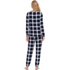 GYS Bamboo Viscose Cooling Long Sleeve Pajamas for Women(Navy Green Plaid)
