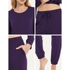 GYS Bamboo Viscose Cooling Long Sleeve Pajamas for Women(Purple)