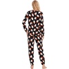 GYS Bamboo Viscose Cooling Long Sleeve Pajamas for Women(Santa Claus Black)