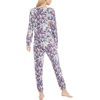 GYS Bamboo Viscose Cooling Long Sleeve Pajamas for Women(Violet Floral)