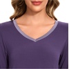 GYS Bamboo Viscose Long Sleeve Nightgowns for Women(Air Purple)