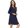 GYS Bamboo Viscose Long Sleeve Nightgowns for Women(B- Navy)
