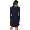 GYS Bamboo Viscose Long Sleeve Nightgowns for Women(B- Navy)