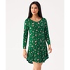 GYS Bamboo Viscose Long Sleeve Nightgowns for Women(B- Xmas Green)