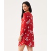 GYS Bamboo Viscose Long Sleeve Nightgowns for Women(B- Xmas Red)