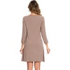 GYS Bamboo Viscose Long Sleeve Nightgowns for Women(Camel)