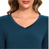GYS Bamboo Viscose Long Sleeve Nightgowns for Women(Lyons Blue)