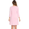 GYS Bamboo Viscose Long Sleeve Nightgowns for Women(Pink)
