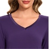 GYS Bamboo Viscose Long Sleeve Nightgowns for Women(Purple)
