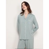 GYS Bamboo Viscose Long Sleeve Pajamas for Women(Light Greyish Green)