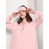 GYS Bamboo Viscose Long Sleeve Pajamas for Women(Pink)