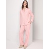 GYS Bamboo Viscose Long Sleeve Pajamas for Women(Pink)